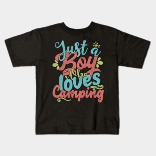 Just A Boy Who Loves Camping Gift product Kids T-Shirt